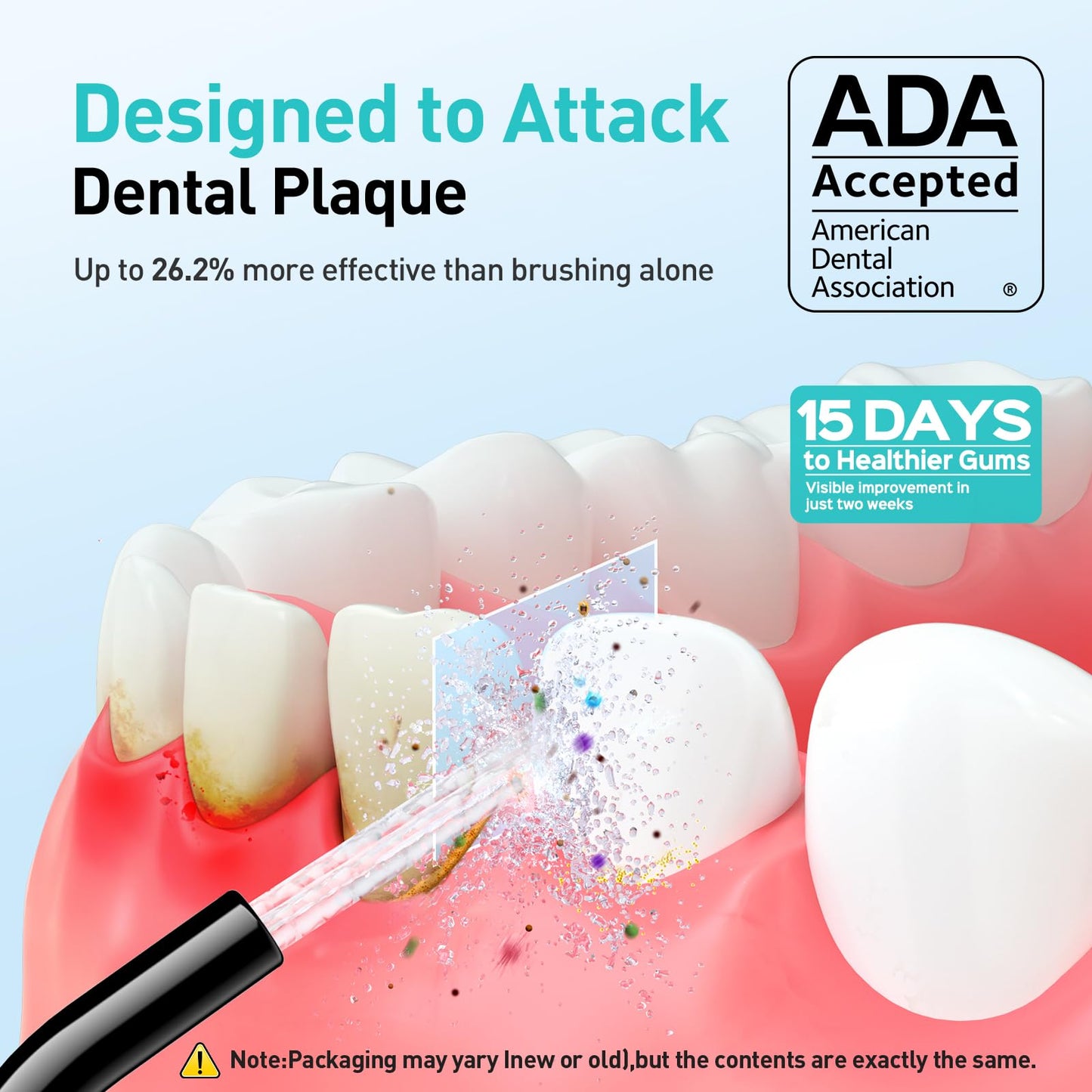 COSLUS Water Dental Flosser Teeth Pick C20: ADA Accepted, Portable Cordless Oral Irrigator 300ML Rechargeable Travel Irrigation Cleaner IPX7 Waterproof Electric - dailyvitalstore