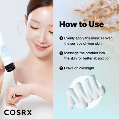COSRX Ultimate Nourishing Rice Overnight Spa Mask, 60ml / 2.02 fl.oz | Rice Extract 68% and Niacinamide 2%, Korean Skin Care, Animal Testing Free - dailyvitalstore