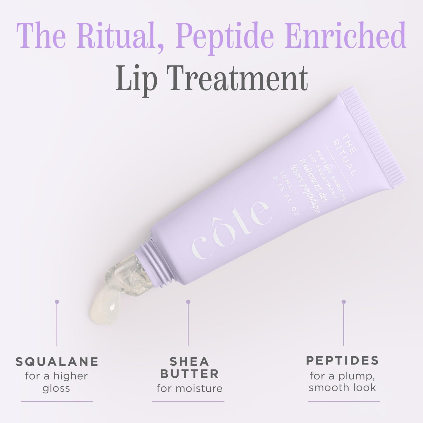 Cote Beauty’s The Ritual Lip Moisturizer for Women with Peptides, Shea Butter & Cocoa Butter for Soft & Supple Lips, Softens, and Soothes, Vegan & Cruelty-Free, 0.33 Fl Oz - dailyvitalstore