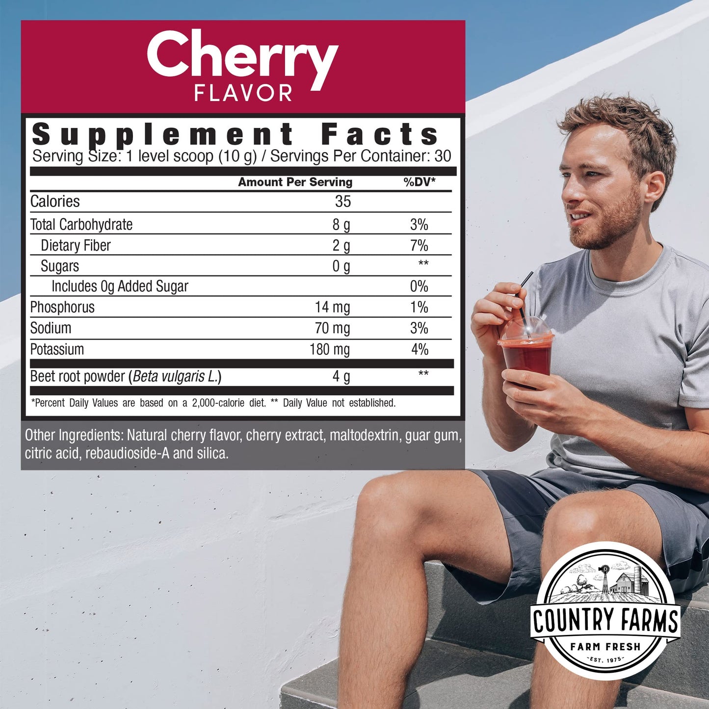 Country Farms Bountiful Beets, Wholefood Beet Extract Superfood, Helps Support Healthy Circulation and Promote Energy - dailyvitalstore