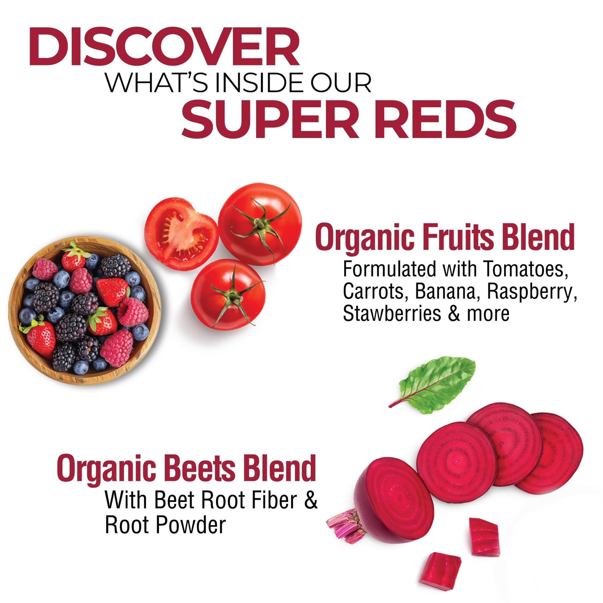 COUNTRY FARMS Super Reds, Energizing Polyphenol Superfood, 48 Super Fruits and Berries, Powerful Antioxidants and Polyphenols, Supports Energy, 20 Servings, Mixed Berry Flavor - dailyvitalstore