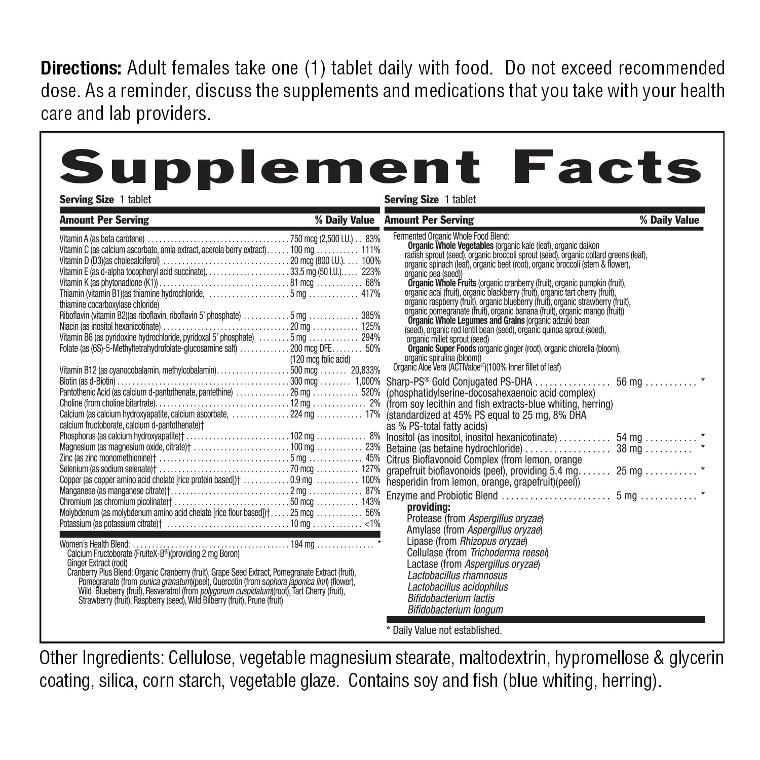Country Life CORE Daily-1 for Women 50+ Multivitamin - Formulated for Women Over 50, Complete Daily Nutrition with Women's Health Blend, Coenzymated B Vitamins, Probiotics, and Digestive Enzymes - dailyvitalstore