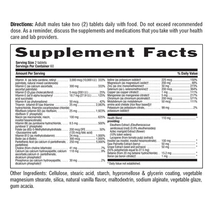 Country Life Max for Men Multivitamin: Iron-Free, Gluten Free, Saw Palmetto, Lycopene, Daily Support for Energy, Heart & Men's Health,120 Vegetarian Tablets - dailyvitalstore