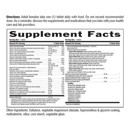 Country Life Women’s Core 1 Daily Multivitamin with Iron, Cranberry, Probiotics, and Digestive Enzymes-Certified Gluten-Free Formula for Energy, Immune Support and Complete Digestive Health,60 Tablets - dailyvitalstore