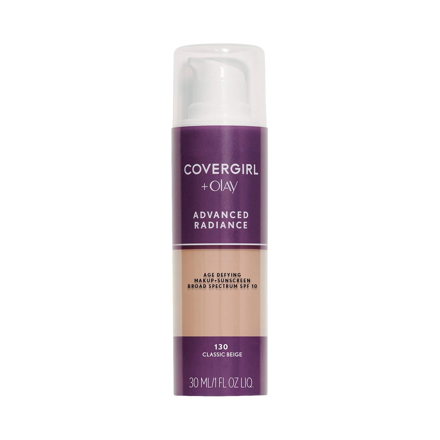 COVERGIRL Advanced Radiance Age-Defying Foundation Makeup, Classic Beige, 1 oz (Packaging May Vary) - dailyvitalstore