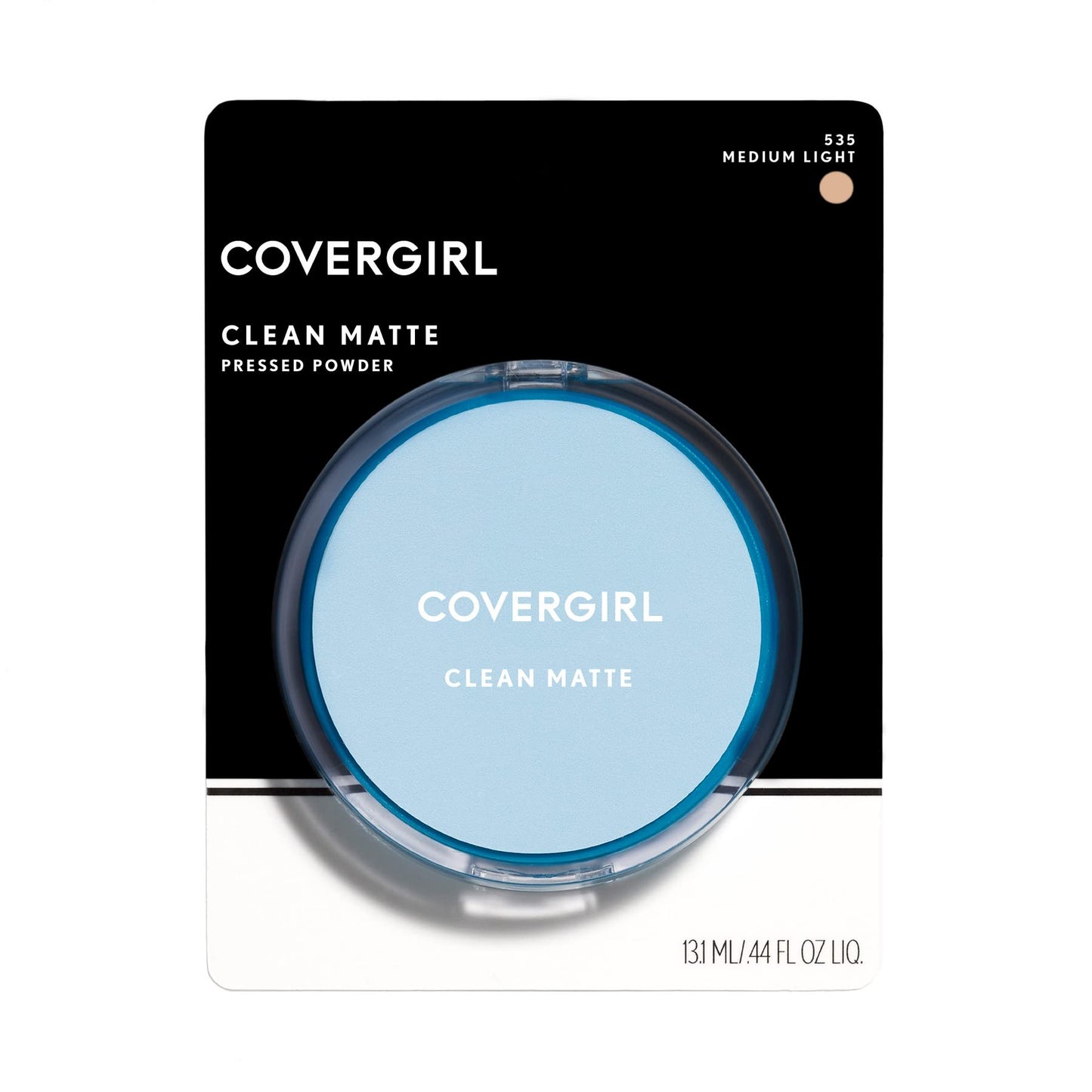 COVERGIRL Clean Matte Pressed Powder, Medium Light 535, 0.35 Oz, Pack of 1 (Packaging May Vary) - dailyvitalstore