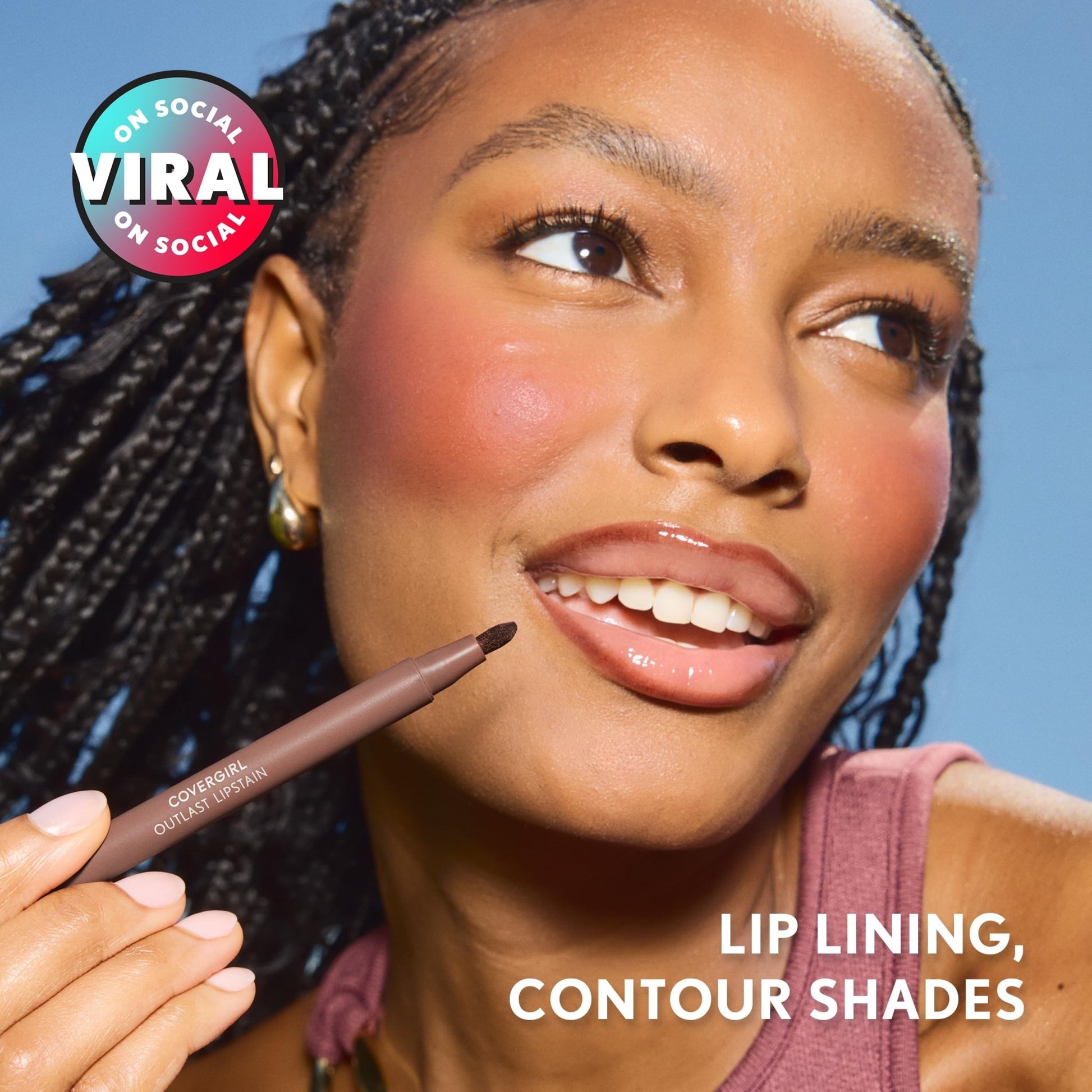 Covergirl Outlast Lipstain, 72 Iconic Darling, Smooth Application, Precise Pen-Like Tip, Transfer-Proof, Satin Stained Finish, Vegan Formula, 0.06oz - dailyvitalstore