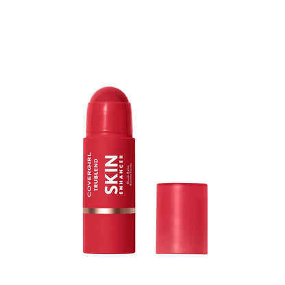 COVERGIRL Trublend Skin Enhancer Blush Balm Stick, Vegan Formula, Easy to Use, Glides on Effortlessly, Non-Greasy, Doesn't Crease - 225 Candied Strawberry (Bright Red) - dailyvitalstore