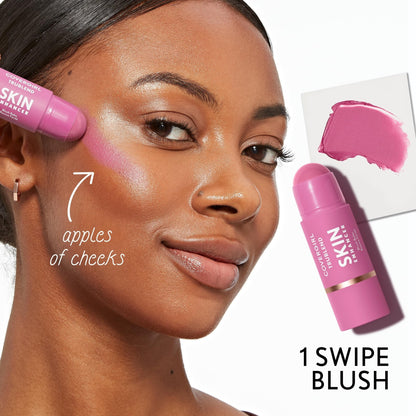 COVERGIRL Trublend Skin Enhancer Blush Balm Stick, Vegan Formula, Easy to Use, Glides on Effortlessly, Non-Greasy, Doesn't Crease - 225 Candied Strawberry (Bright Red) - dailyvitalstore