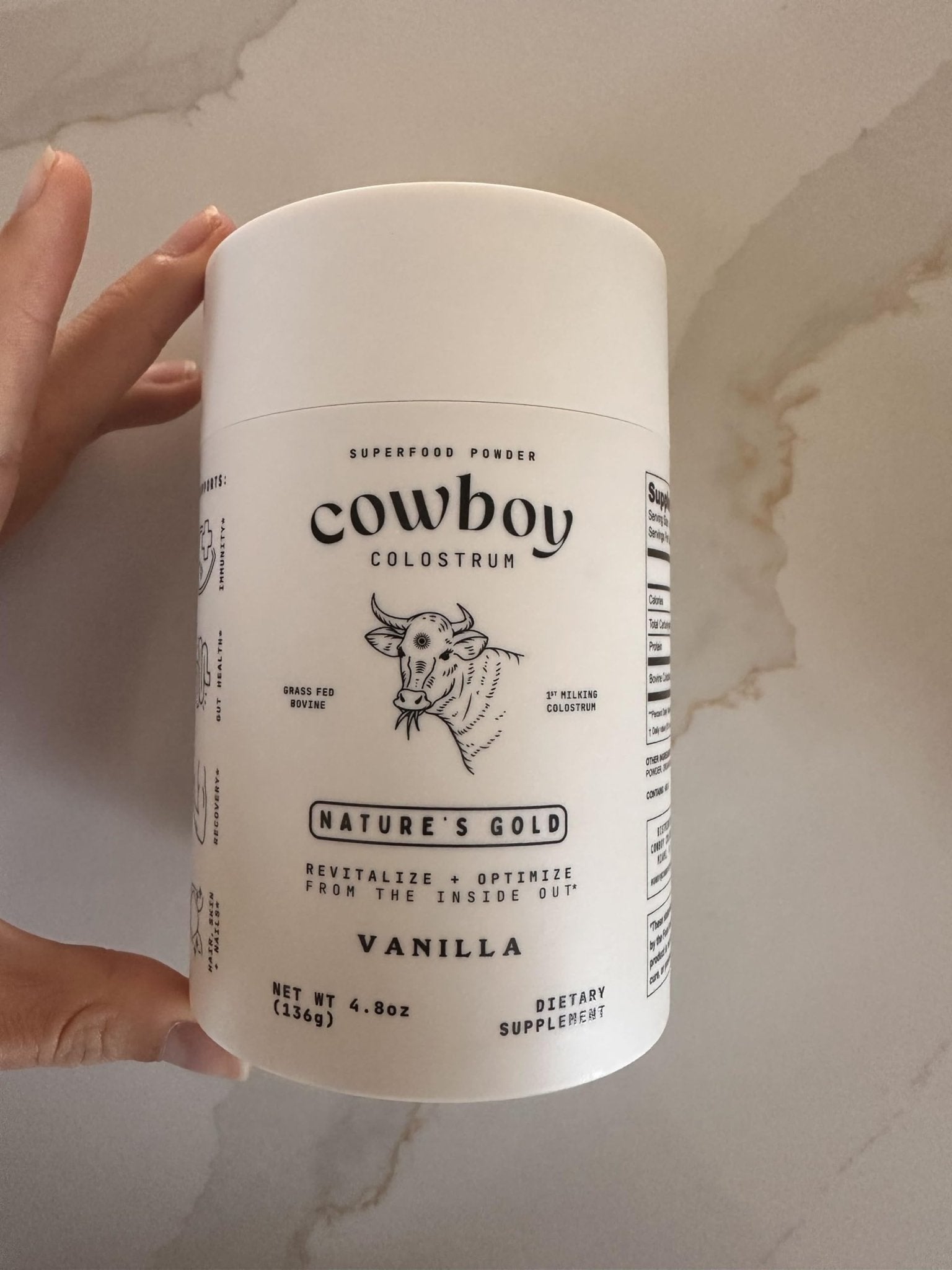 Cowboy - The Exclusive 1st Milking, Whole, Grass Fed Colostrum Supplement for Full Body Health - Bovine Colostrum Powder Packed w/Bioactive Nutrients - dailyvitalstore