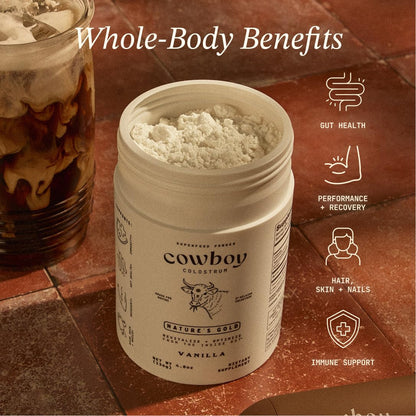 Cowboy - The Exclusive 1st Milking, Whole, Grass Fed Colostrum Supplement for Full Body Health - Bovine Colostrum Powder Packed w/Bioactive Nutrients - dailyvitalstore