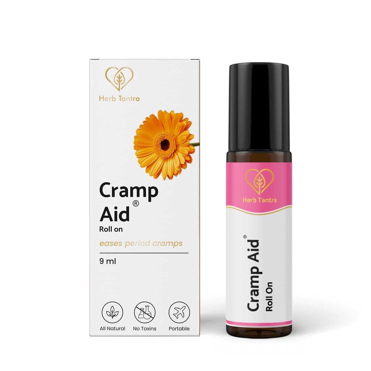 Cramp Aid Roll On for Menstrual Cramps | Instant Period Pain Relief | | Natural & Ayurvedic Alternative to hot Bags | Fits in Pocket - dailyvitalstore