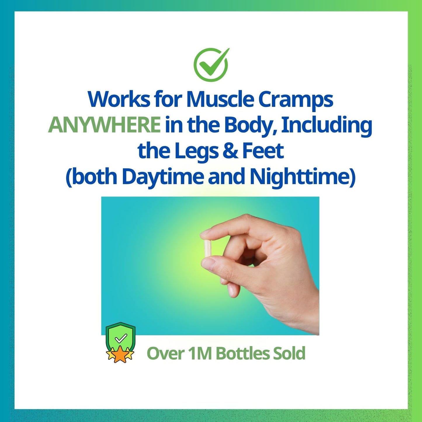 Cramp Defense® Leg Cramps Pills, Relief for All Muscle Cramps, Day and Night. Magnesium Supplement Capsules, 3-6 Month Supply. Non-Laxative - dailyvitalstore