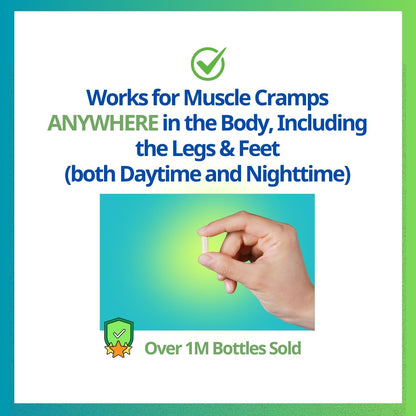 Cramp Defense® Leg Cramps Pills, Relief for All Muscle Cramps, Day and Night. Magnesium Supplement Capsules, 3-6 Month Supply. Non-Laxative - dailyvitalstore