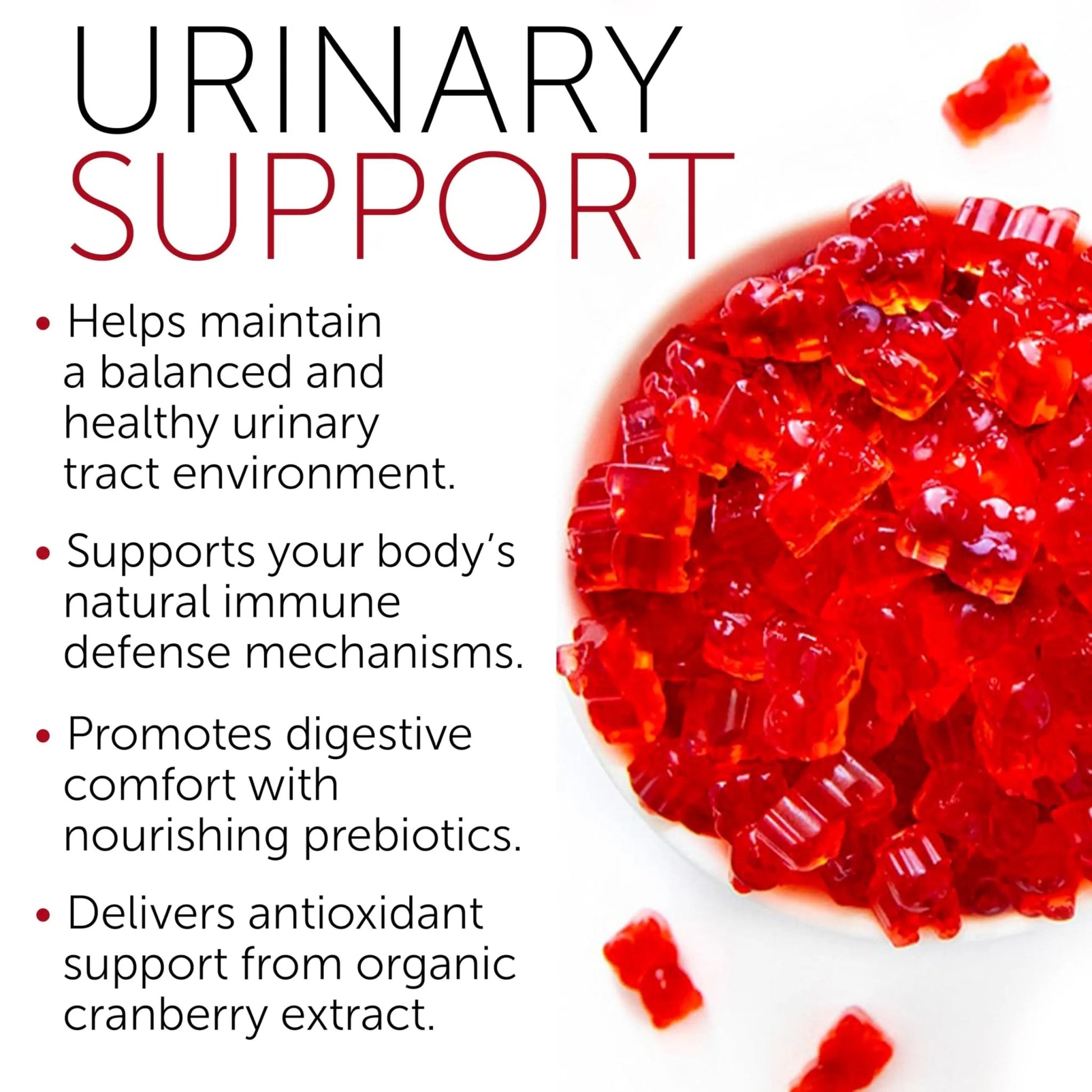 Cranberry Gummies UTI Treatment for Women | Urinary Tract Support for Women | Daily UTI Defense with Cranberry & Probiotics | Promotes Urinary Comfort & Normal Frequency | 60 Gummies - dailyvitalstore
