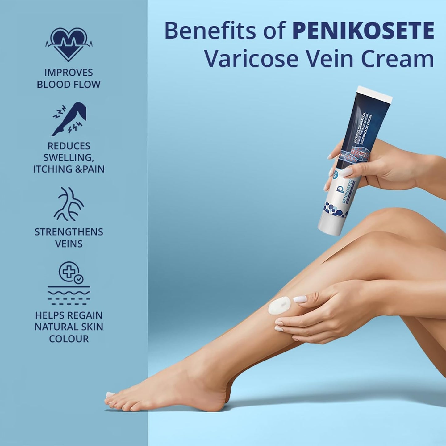 Cream Ayurvedic Solution for Management of Varicose Veins, Spider Veins, Varicocele Helps Reach The Root Cause of varicose Veins Reduces Cramps, Itching & Swelling. Single Tube (25 GMS). - dailyvitalstore