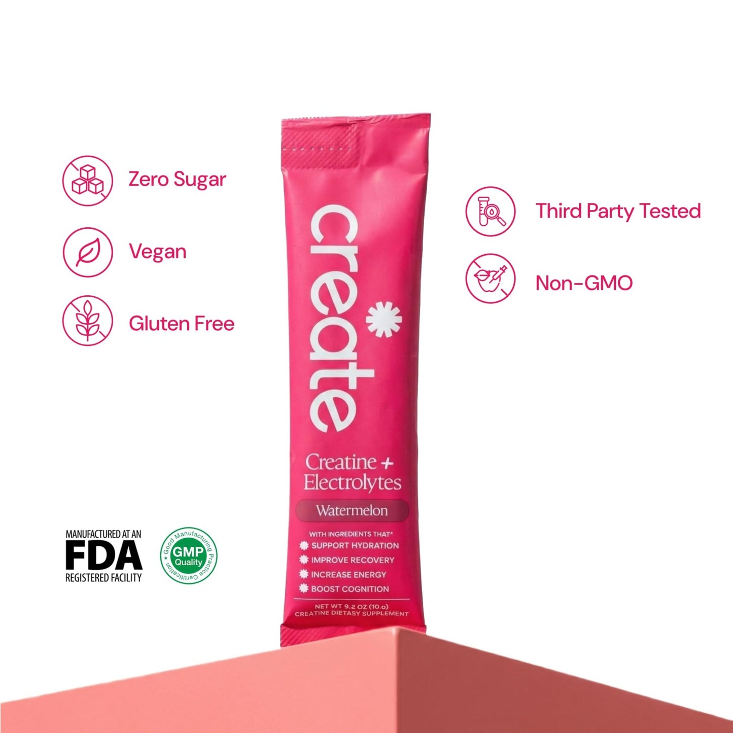 Create Creatine + Electrolytes Mix - Creatine Monohydrate Stick Packs, Supports Energy - dailyvitalstore