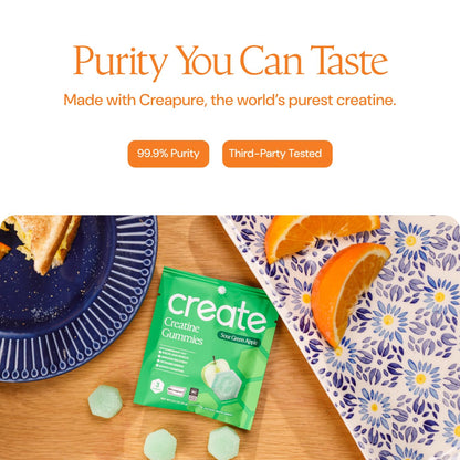 Create Creatine Gummies for Men & Women – NSF Certified, Made with Creapure Creatine Monohydrate, Great Tasting, Anti-Melting Formula, 30ct Standup Pouch, 90 Gummies (Variety Pack) - dailyvitalstore
