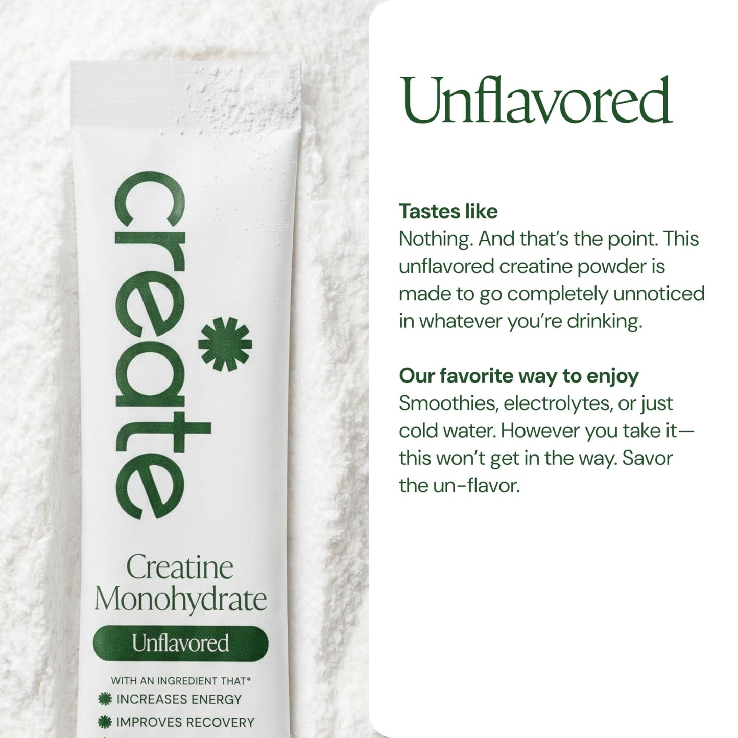 Create Creatine Monohydrate Powder - Creatine Travel Packets, Made with Creapure, 3rd Party Tested & NSF Certified for Sport, 30 Stick Packs, Unflavored - dailyvitalstore