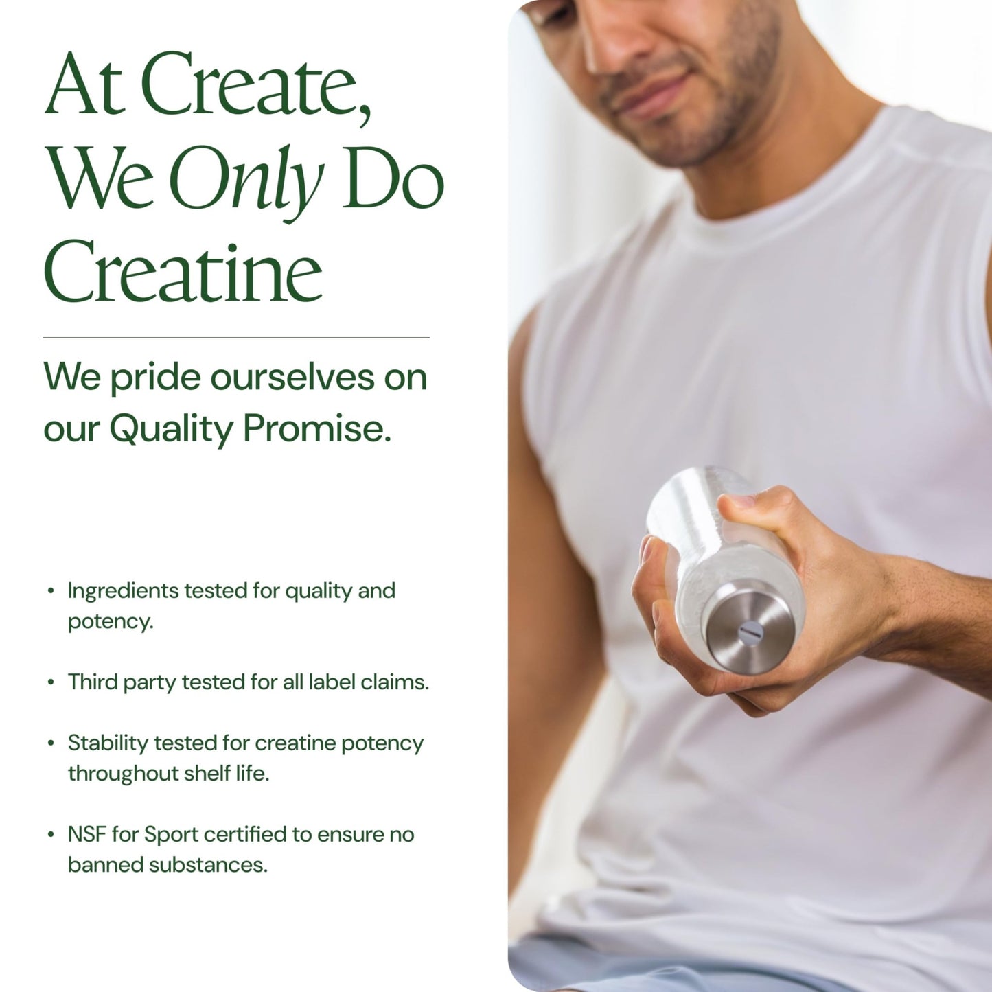 Create Creatine Monohydrate Powder - Creatine Travel Packets, Made with Creapure, 3rd Party Tested & NSF Certified for Sport, 30 Stick Packs, Unflavored - dailyvitalstore