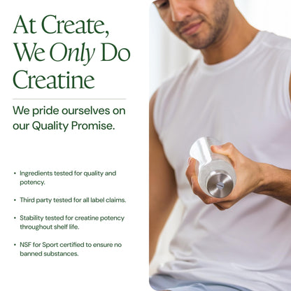 Create Creatine Monohydrate Powder - Creatine Travel Packets, Made with Creapure, 3rd Party Tested & NSF Certified for Sport, 30 Stick Packs, Unflavored - dailyvitalstore