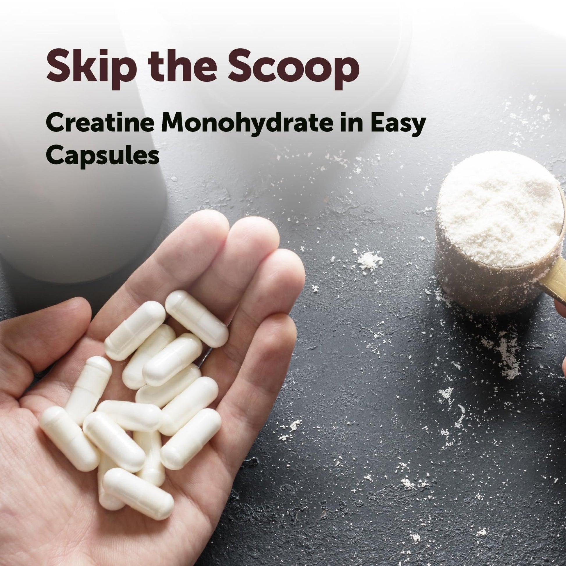 Creatine Monohydrate 5,000mg, 500 Capsules | Pure Creatine Pills – Micronized + Unflavored Powder Source, Easy Absorption | Keto, Non-GMO - dailyvitalstore