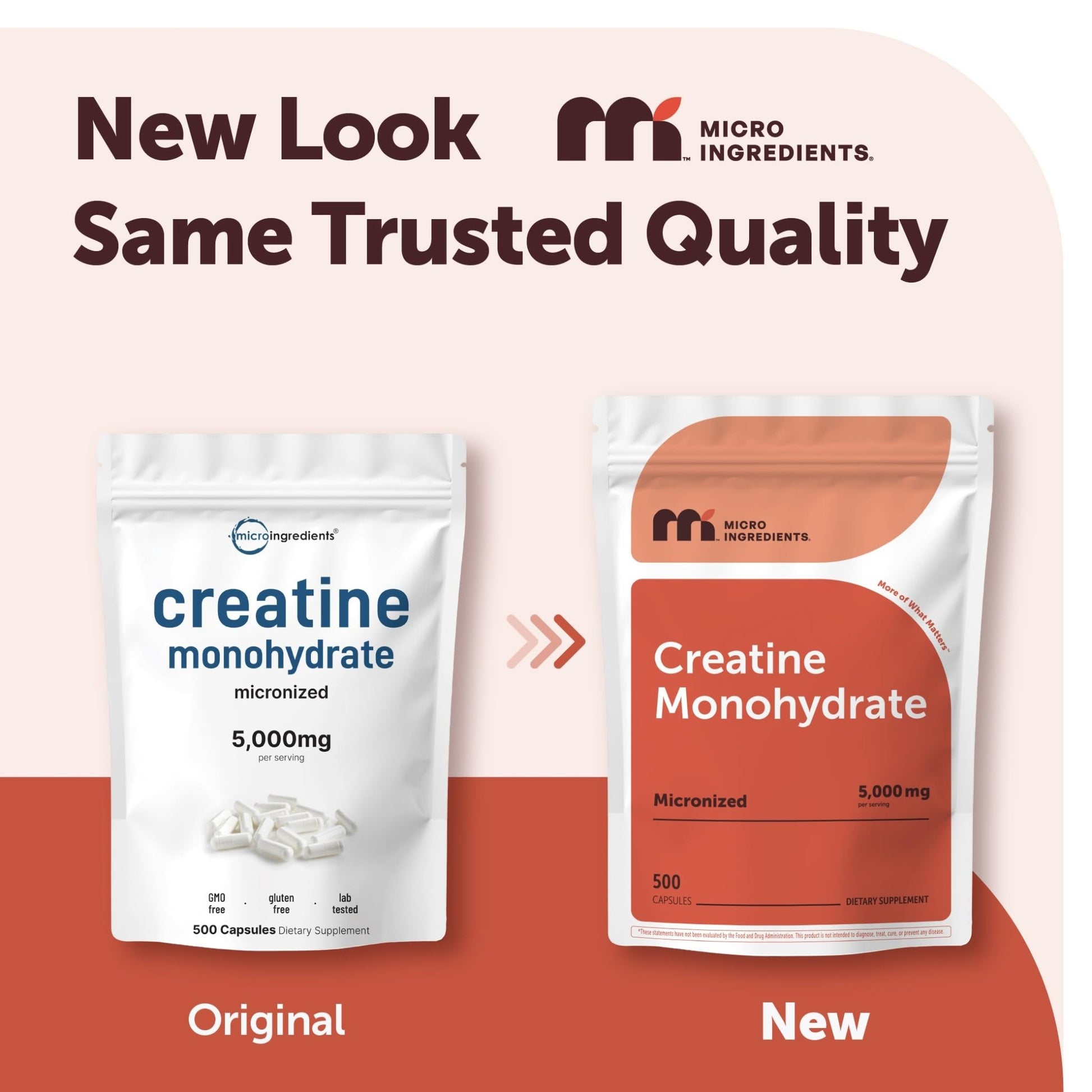 Creatine Monohydrate 5,000mg, 500 Capsules | Pure Creatine Pills – Micronized + Unflavored Powder Source, Easy Absorption | Keto, Non-GMO - dailyvitalstore