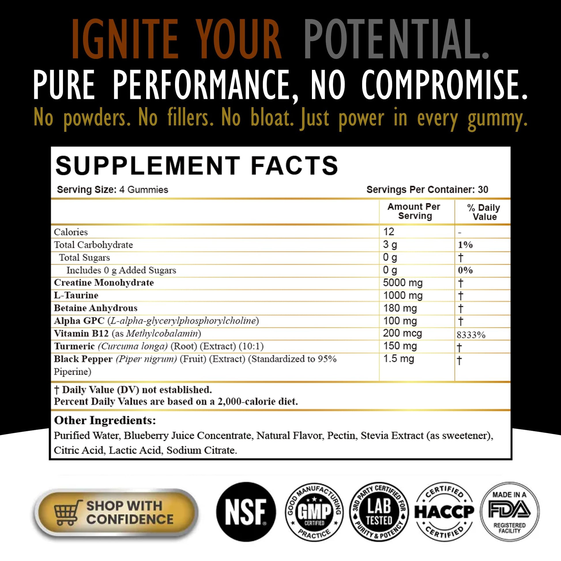 Creatine Monohydrate Gummies for Men & Women - Sugar Free & Vegan Advanced Formula W/L-Taurine + Vitamin B12 - for Muscle Strength, Muscles Builder, Recovery, - dailyvitalstore