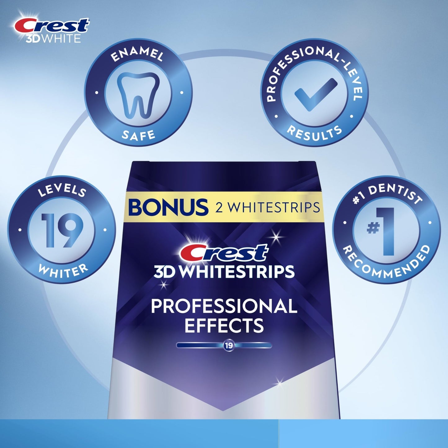 Crest 3D Whitestrips Professional Effects – Teeth Whitening Kit, 22 Treatments (20 + 2 Bonus), Each with 1 Upper/1Lower, 44 Strips - dailyvitalstore