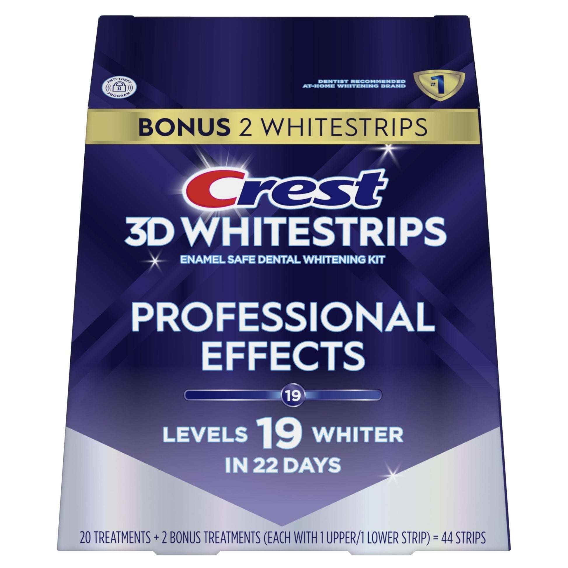 Crest 3D Whitestrips Professional Effects – Teeth Whitening Kit, 22 Treatments (20 + 2 Bonus), Each with 1 Upper/1Lower, 44 Strips - dailyvitalstore