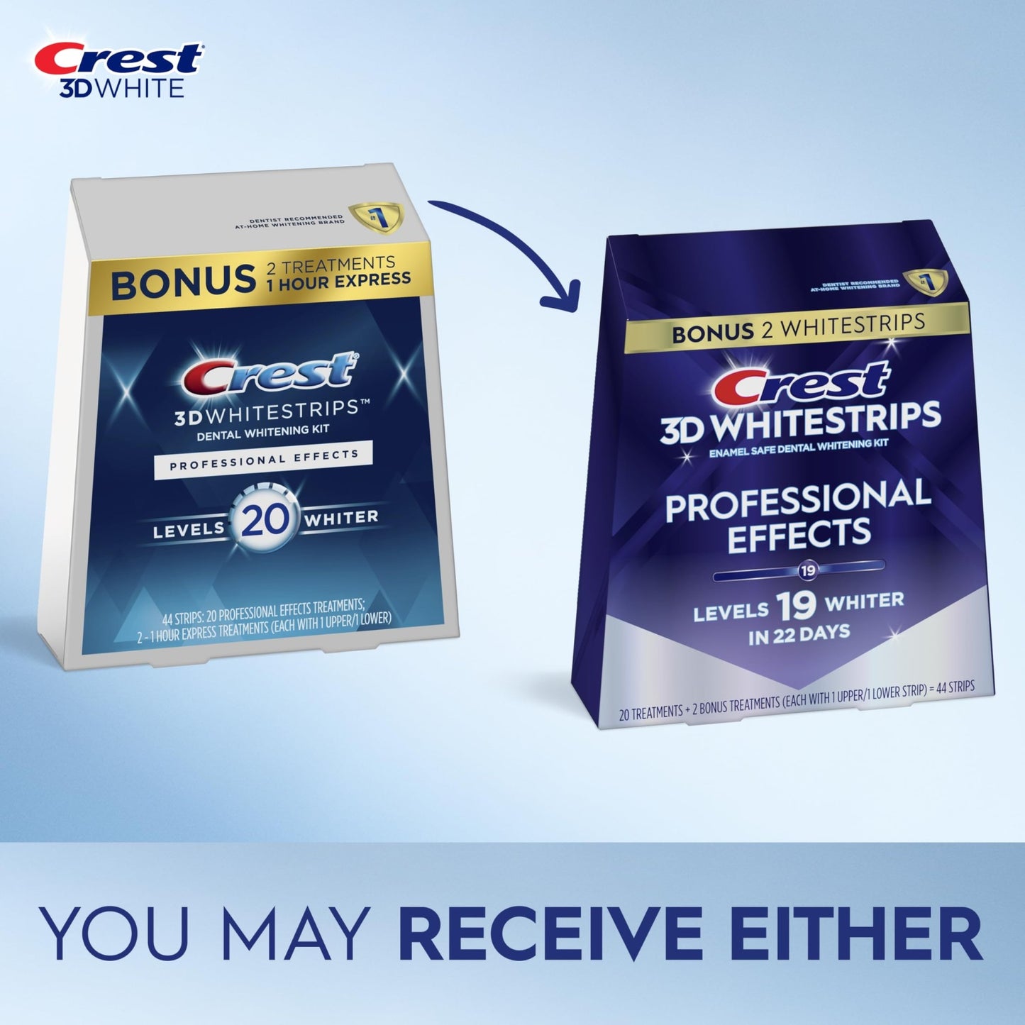 Crest 3D Whitestrips Professional Effects – Teeth Whitening Kit, 22 Treatments (20 + 2 Bonus), Each with 1 Upper/1Lower, 44 Strips - dailyvitalstore