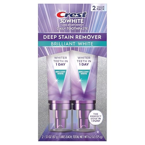 Crest 3DWhite Brilliance Deep Stain Remover Brilliant White Toothpaste - 3.1oz/2pk - dailyvitalstore