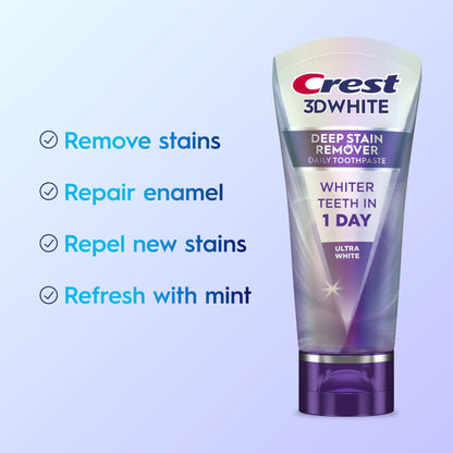Crest 3DWhite Brilliance Deep Stain Remover Ultra White Toothpaste - 2.1oz - dailyvitalstore