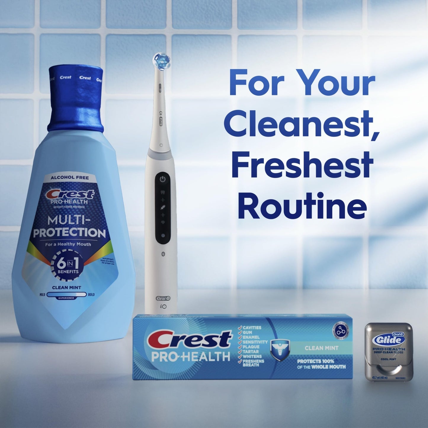 Crest Mouthwash Pro Health Multi-Protection, 1L, 2 Pack, 6-in-1 Benefits, Alcohol Free, Enamel Repair, Breath Freshener, Anti Cavity, Fluoride mouthwash, Bad Breath Treatment - dailyvitalstore