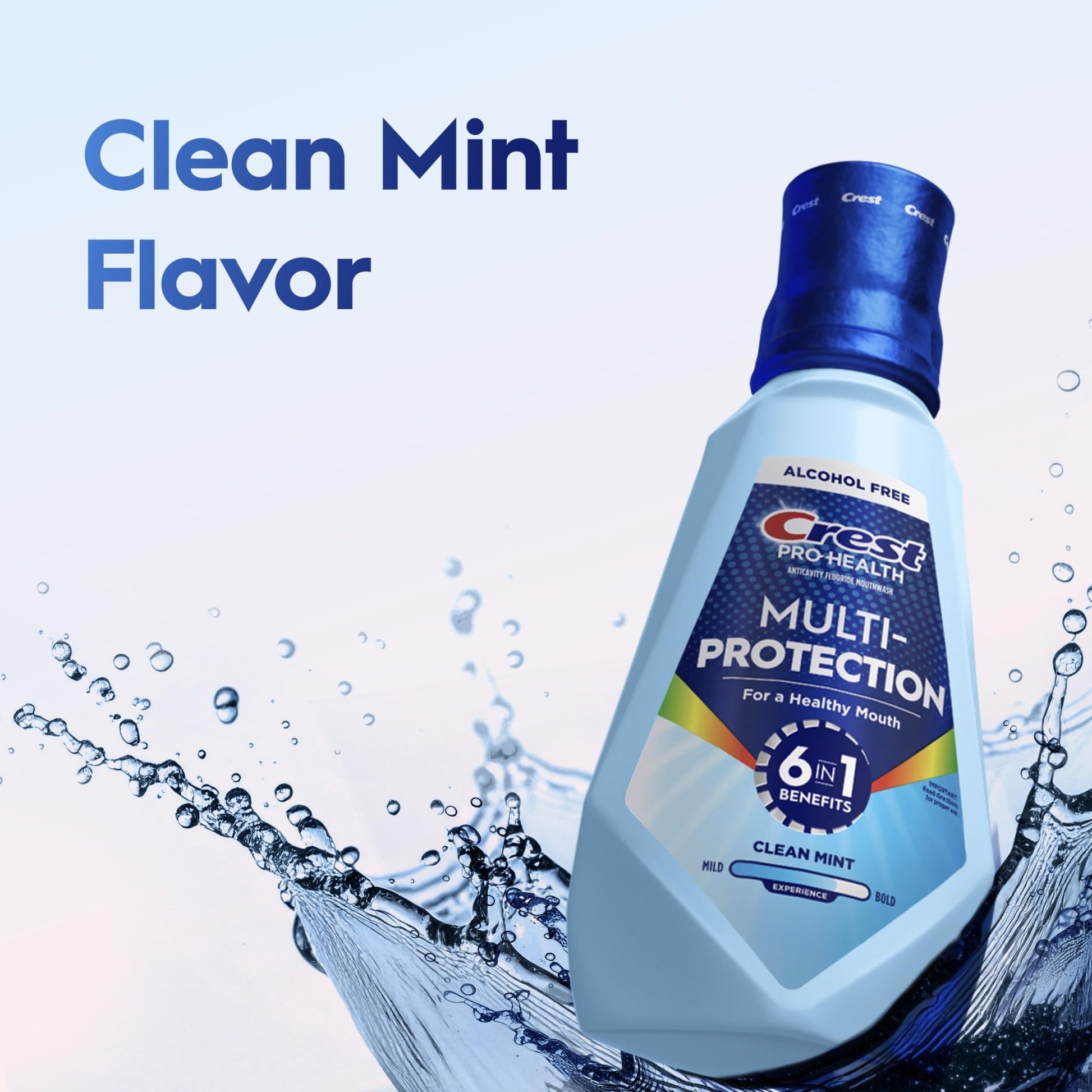 Crest Mouthwash Pro Health Multi-Protection, 1L, 2 Pack, 6-in-1 Benefits, Alcohol Free, Enamel Repair, Breath Freshener, Anti Cavity, Fluoride mouthwash, Bad Breath Treatment - dailyvitalstore