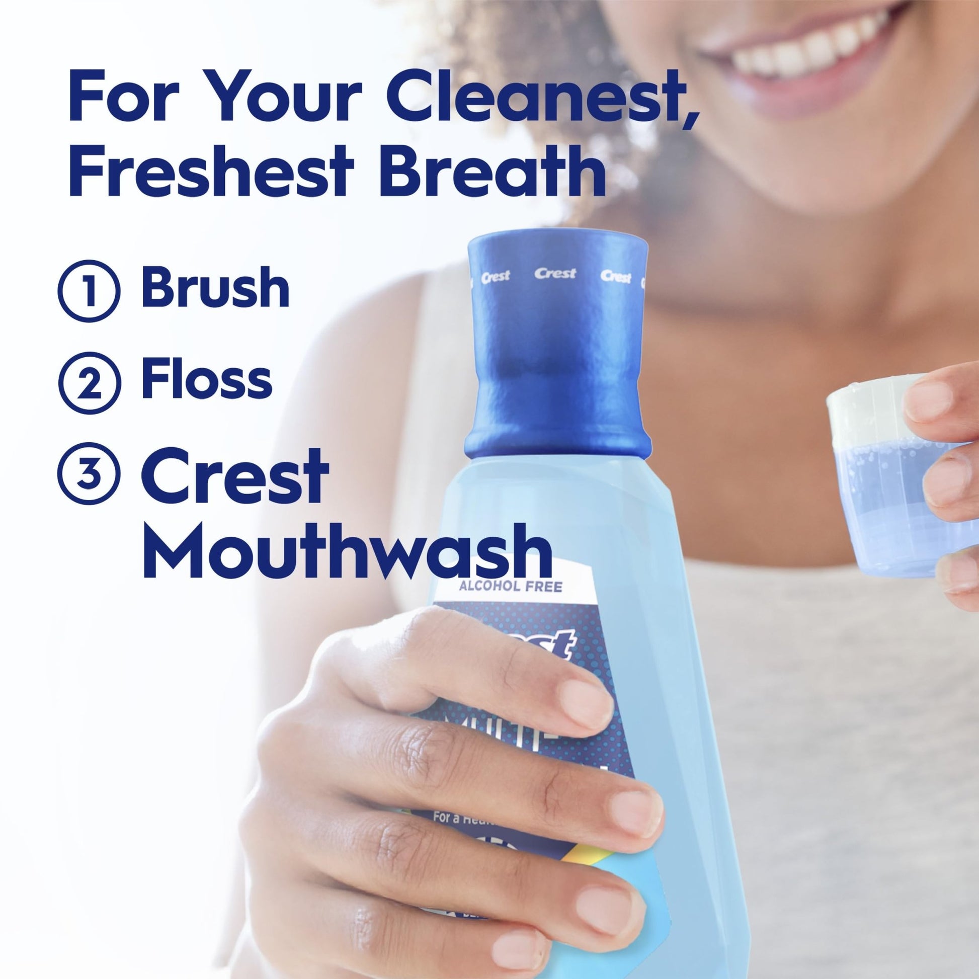 Crest Mouthwash Pro Health Multi-Protection, 1L, 2 Pack, 6-in-1 Benefits, Alcohol Free, Enamel Repair, Breath Freshener, Anti Cavity, Fluoride mouthwash, Bad Breath Treatment - dailyvitalstore