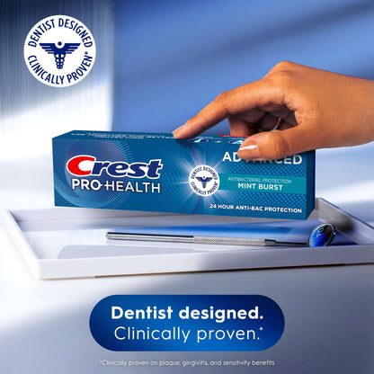 Crest Pro-Health Advanced Antibacterial Protection Toothpaste,5 oz 4 Pack, Teeth Whitening for adults, Breath Freshener, for Sensitive Teeth, Gum Health, - dailyvitalstore