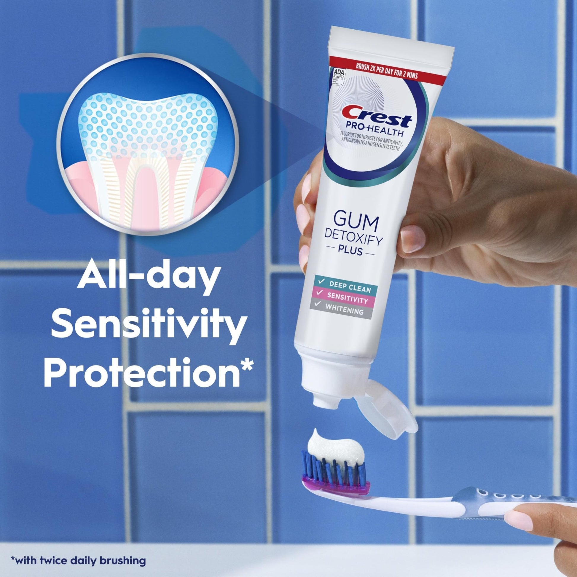 Crest Pro-Health Gum Detoxify Plus Toothpaste 4.5 oz Pack of 3 - Antibacterial Fluoride Toothpaste, Sensitivity Protection - dailyvitalstore