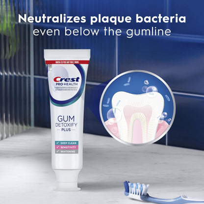 Crest Pro-Health Gum Detoxify Plus Toothpaste 4.5 oz Pack of 3 - Antibacterial Fluoride Toothpaste, Sensitivity Protection - dailyvitalstore