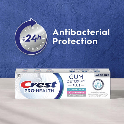 Crest Pro-Health Gum Detoxify Plus Toothpaste 4.5 oz Pack of 3 - Antibacterial Fluoride Toothpaste, Sensitivity Protection - dailyvitalstore