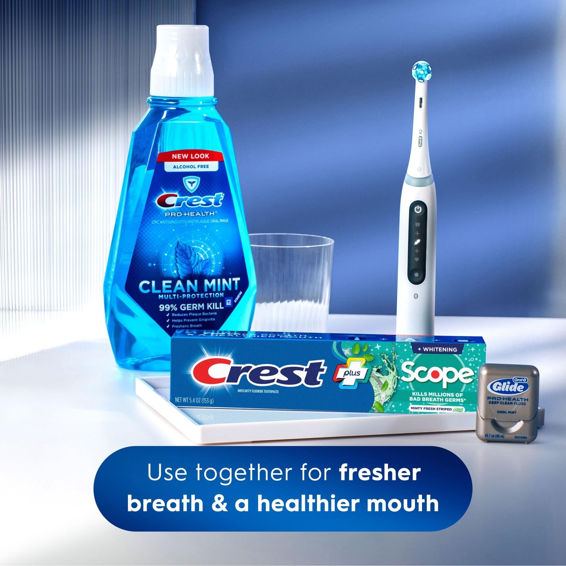 Crest + Scope Whitening Toothpaste - Pack of 3, 5.4 Oz Tubes - Anticavity Fluoride Toothpaste, Fresh Breath, Kills Germs - Tartar Protection, - dailyvitalstore