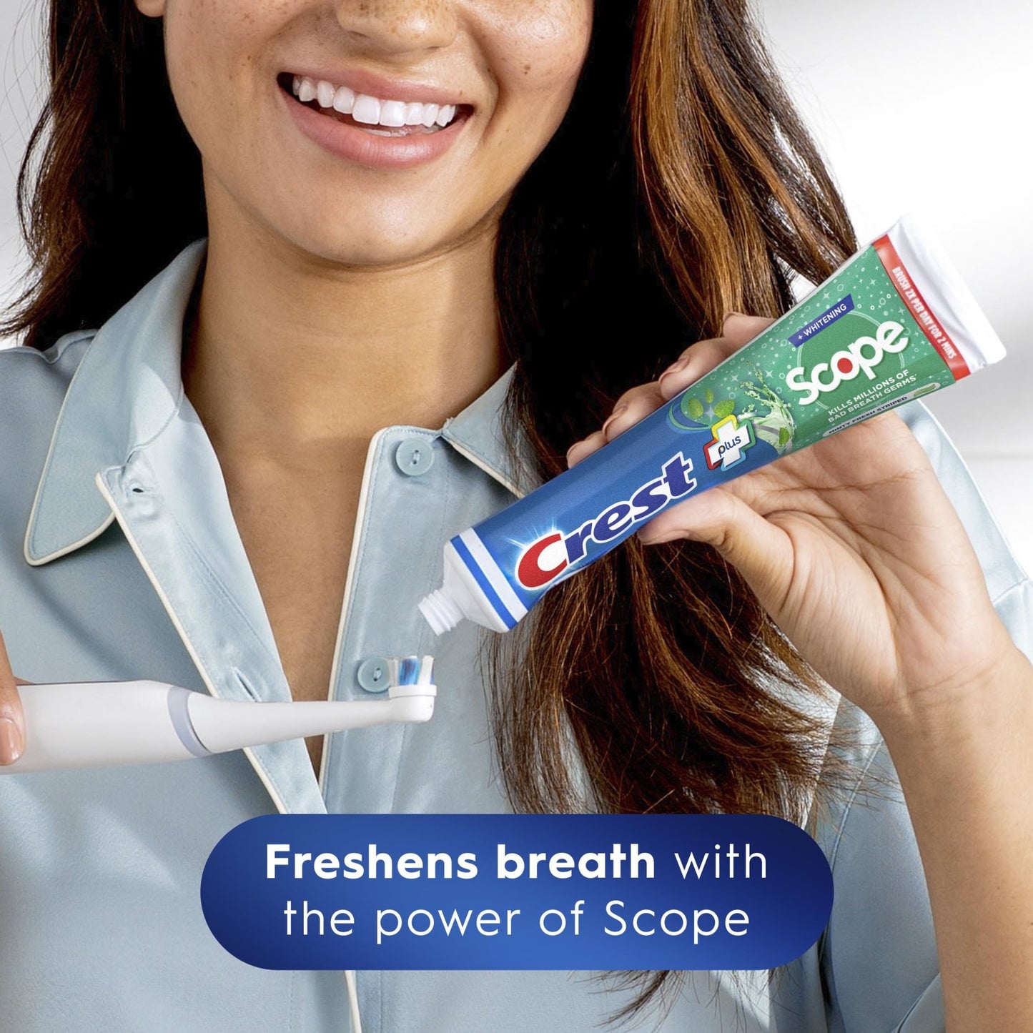Crest + Scope Whitening Toothpaste - Pack of 3, 5.4 Oz Tubes - Anticavity Fluoride Toothpaste, Fresh Breath, Kills Germs - Tartar Protection, - dailyvitalstore