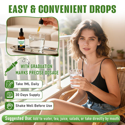 Crobirware Lymphatic Drainage Drops - Herbal Lymph System Cleanse & Immune Support - Liquid with Echinacea, Elderberry, Ginger & Burdock Root - Vegan, Alcohol-Free, 1oz - dailyvitalstore