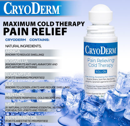 Cryoderm Cold Roll-on 3oz, 2.4 Lb - dailyvitalstore