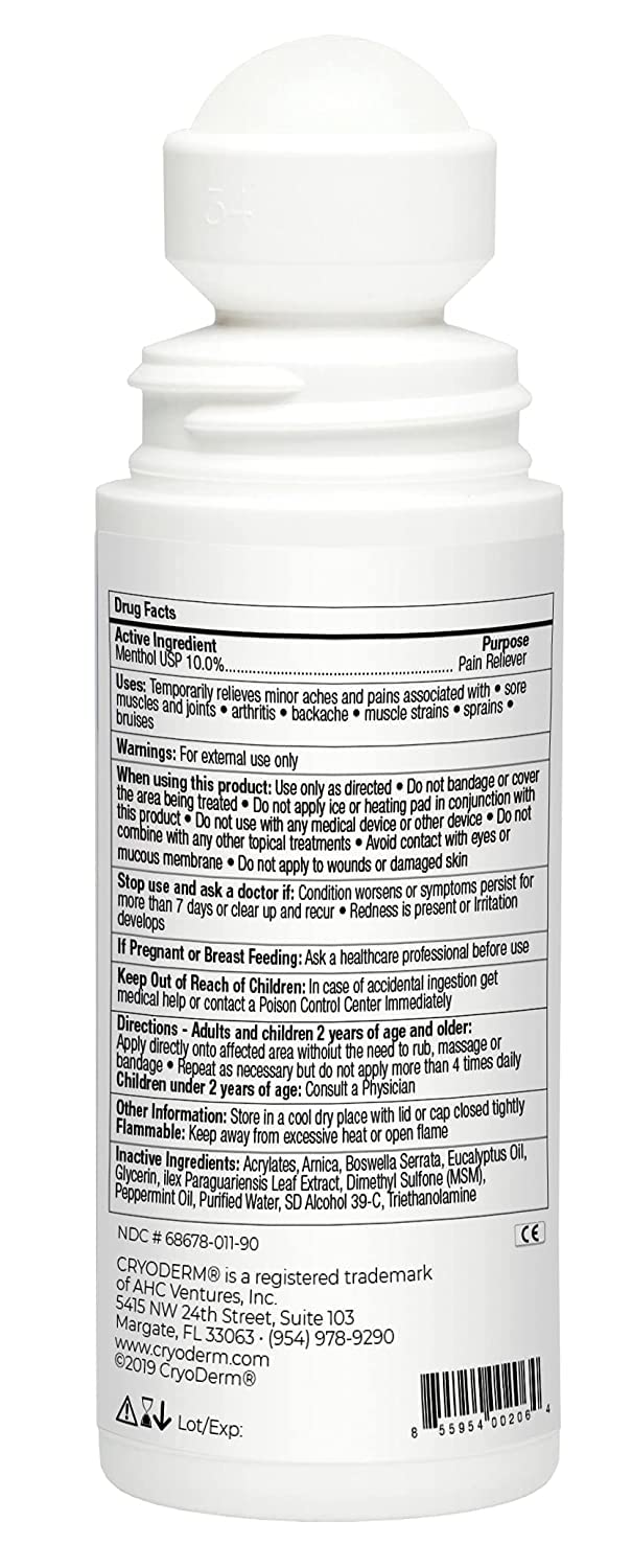 Cryoderm D-Roll-On-3oz-2 Cold Roll-On 3 oz. (Pack of 2) - dailyvitalstore