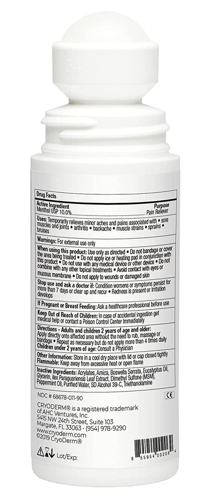 Cryoderm D-Roll-On-3oz-2 Cold Roll-On 3 oz. (Pack of 2) - dailyvitalstore