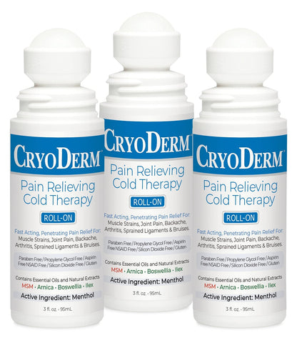 Cryoderm Roll-On 3-Pack, 3 Fl Oz (Pack of 3) - dailyvitalstore