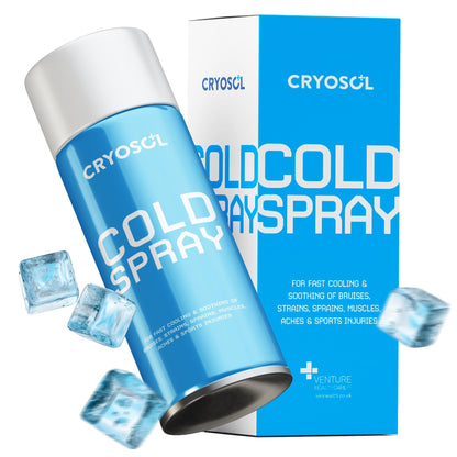 CRYOSOL Freeze Spray for Rapid Relief Anywhere - Pain Relief Spray for Sprains, Strains, Bruises, Aches and Sports Injuries - Cryotherapy for Instant Cooling Relief - 200ml / 6.76 fl oz - dailyvitalstore
