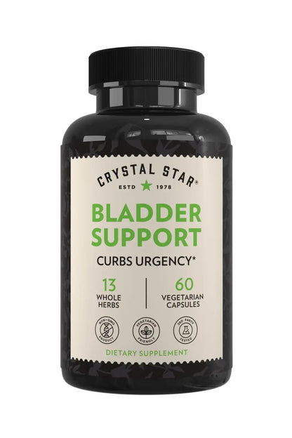 Crystal Star Bladder Support (60 Capsules) – Herbal Supplement for Healthy Bladder Function - Cranberry, Dandelion & Fenugreek - Helps Overactive Bladder and Incontinence - Non-GMO - dailyvitalstore
