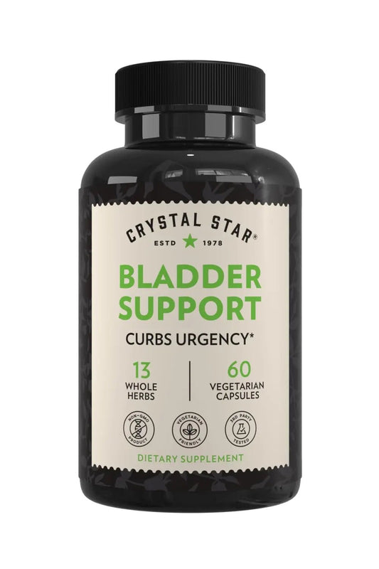 Crystal Star Bladder Support (60 Capsules) – Herbal Supplement for Healthy Bladder Function - Cranberry, Dandelion & Fenugreek - Helps Overactive Bladder and Incontinence - Non-GMO - dailyvitalstore